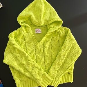 Justice pullover hoodie with metallic threads